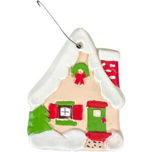 1979 a s hand painted house christmas ornament